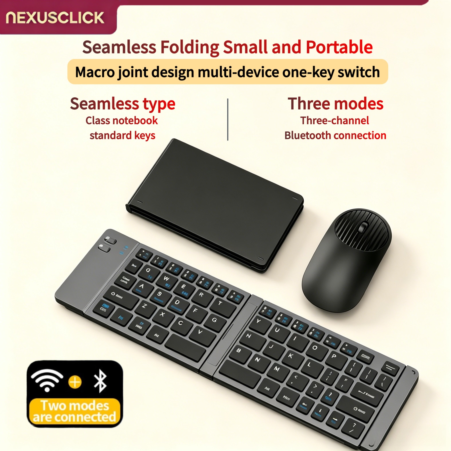 Gaming Keyboard And Mouse Combo Wireless - NexusClick Set Keyboard dan Mouse Bluetooth