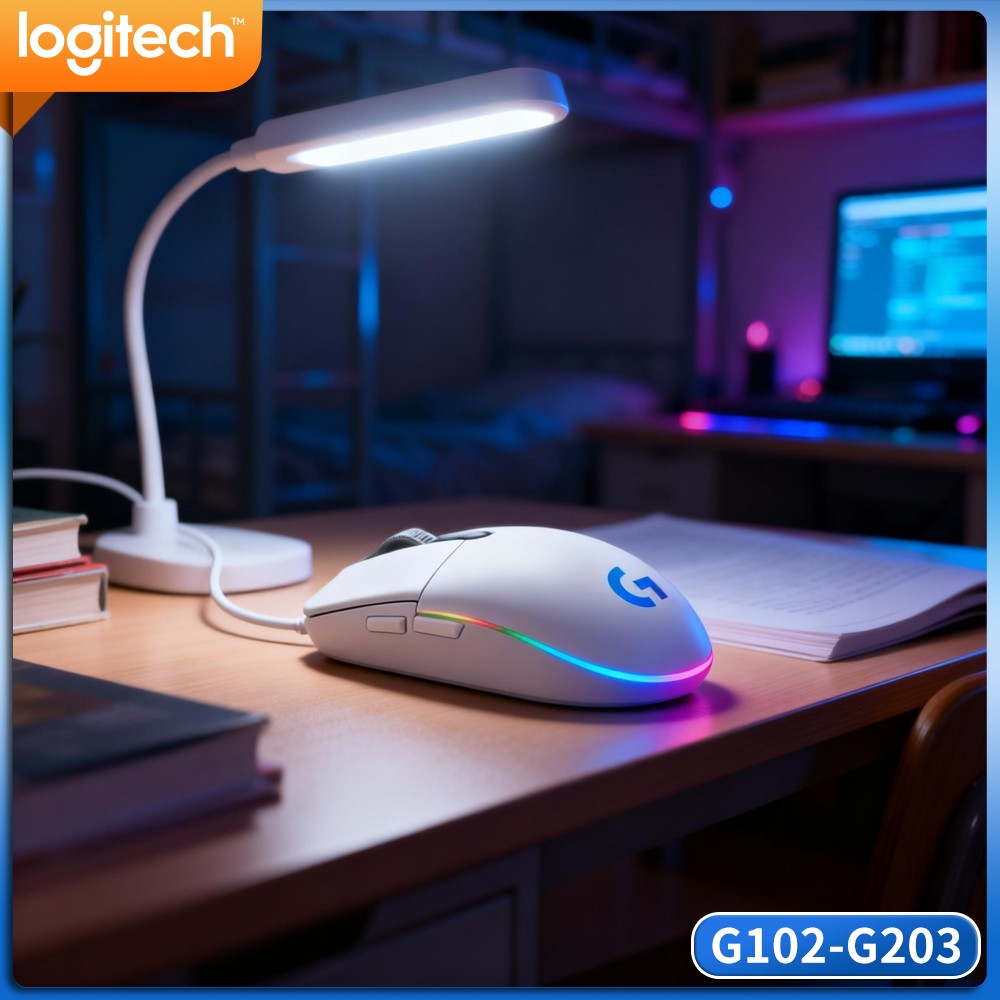 Logitech Mouse G203 - Mouse Gaming Logitech G102 Berkabel, Daya