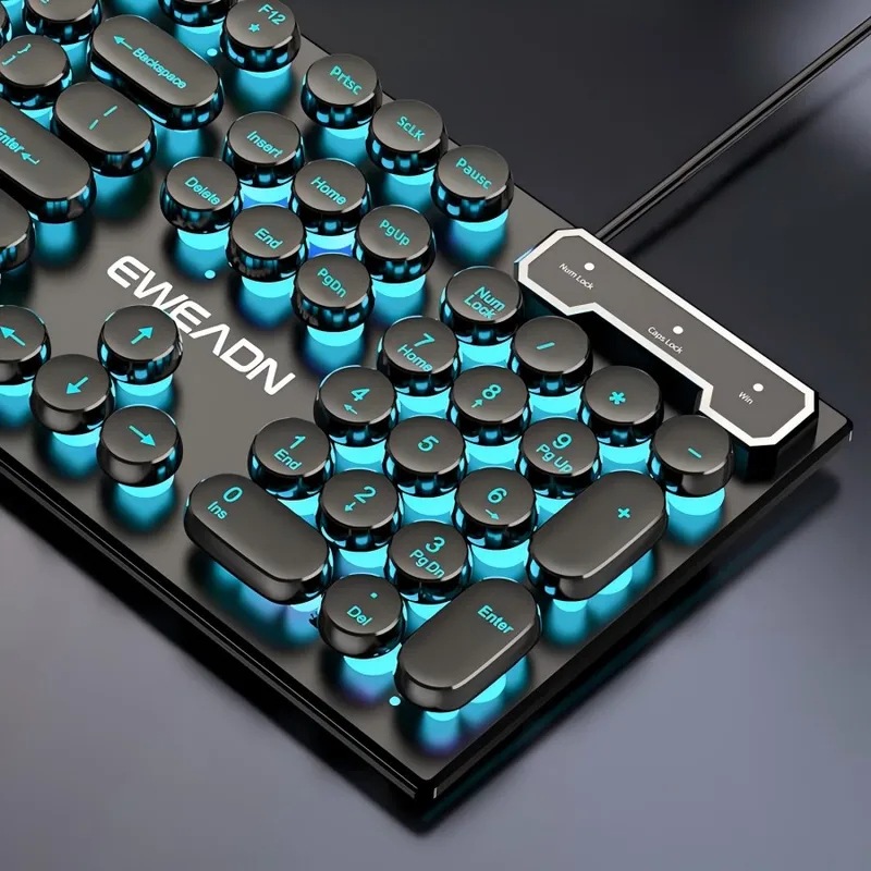 Gaming Keyboard No Rgb - Set Keyboard dan Mouse Retro Punk