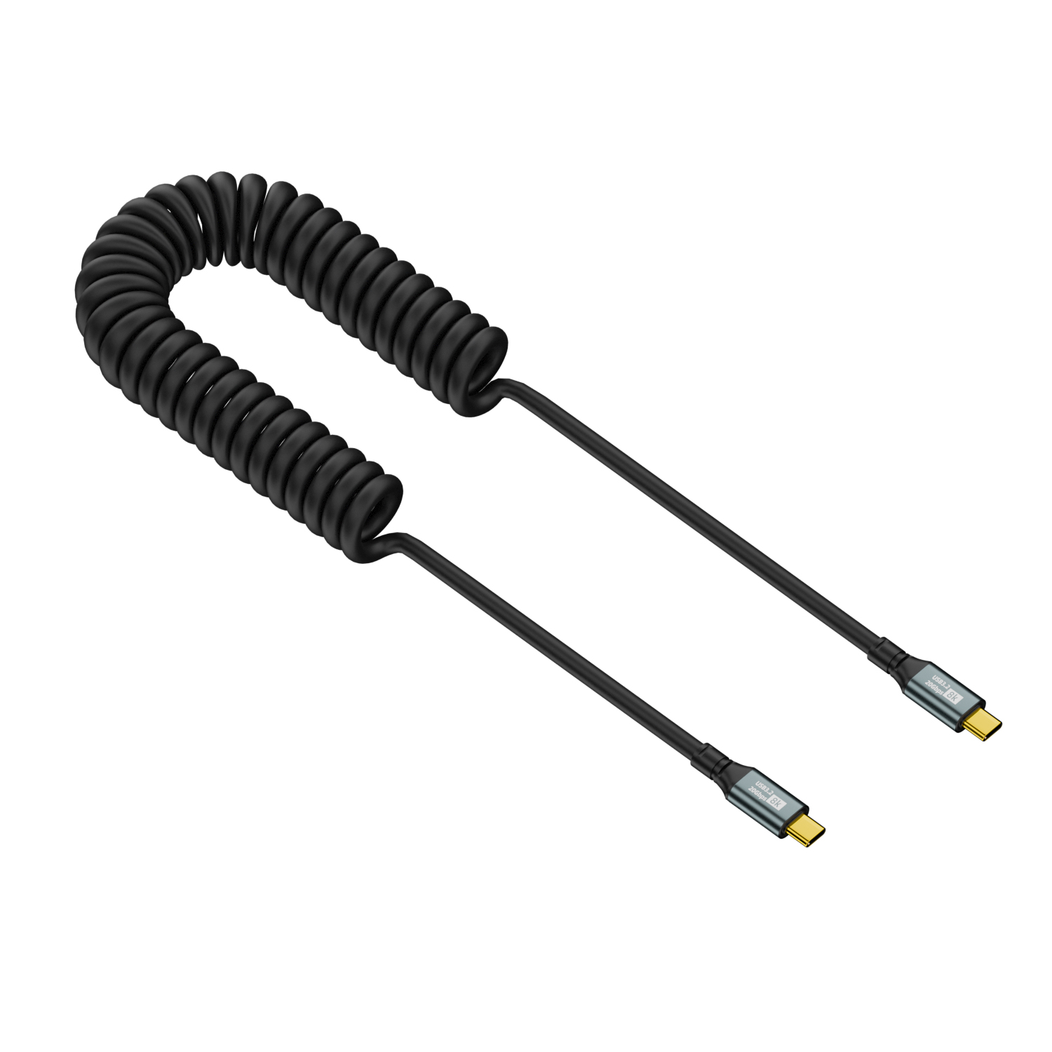 Coiled Usb Cable - Kabel Charger Pengisian Cepat PD 100W