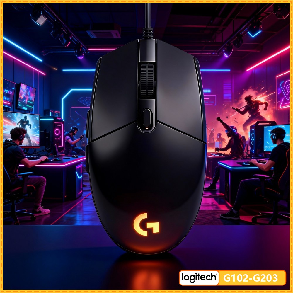 Logitech Mouse G203 - Logitech G203 Mouse Gaming RGB Berkabel,