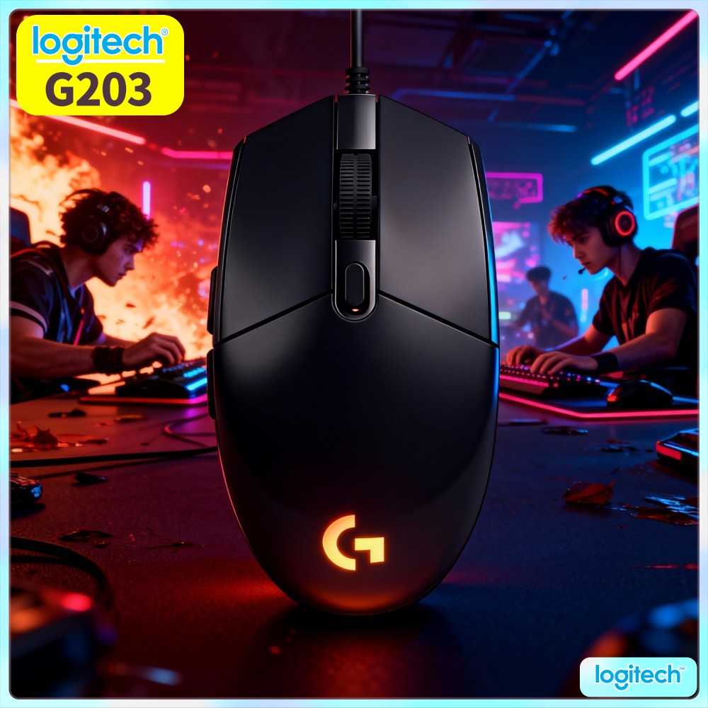 Logitech Mouse G203 - Logitech G203 Mouse Gaming Berkabel dengan