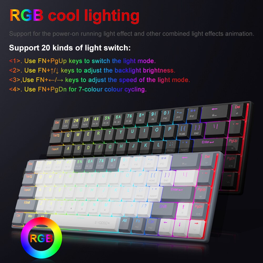 E-YOOSO A68 RGB Keyboard Gamin - Gaming Keyboard Budget ulasan dan harga
