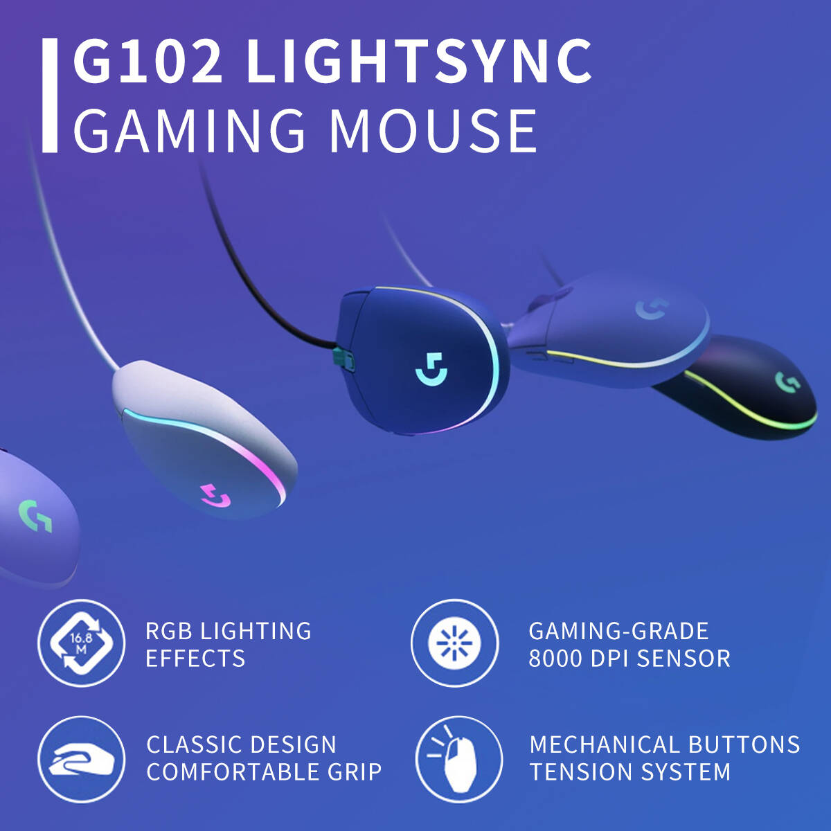 Mouse Gaming Logitech G102 Ber - Logitech Mouse G203 ulasan dan harga