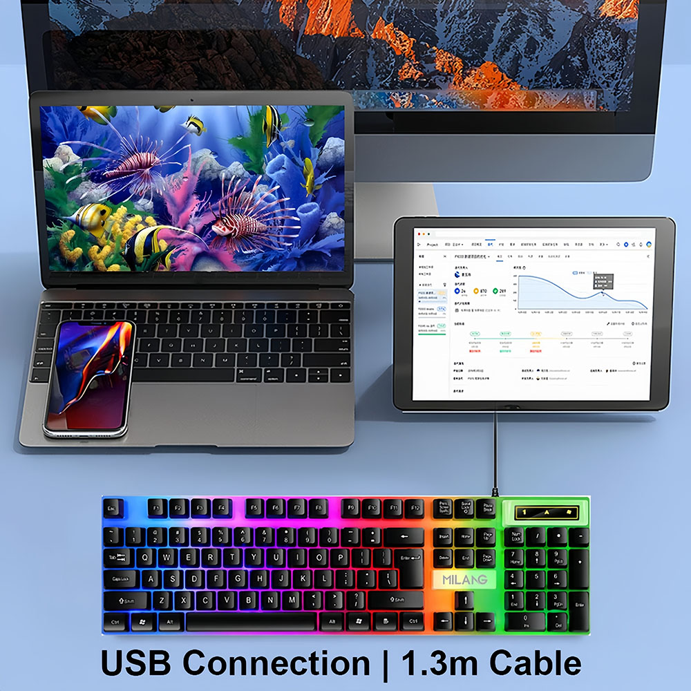 KEBIDUMEI Keyboard Berkabel US - Gaming Keyboard Budget ulasan dan harga