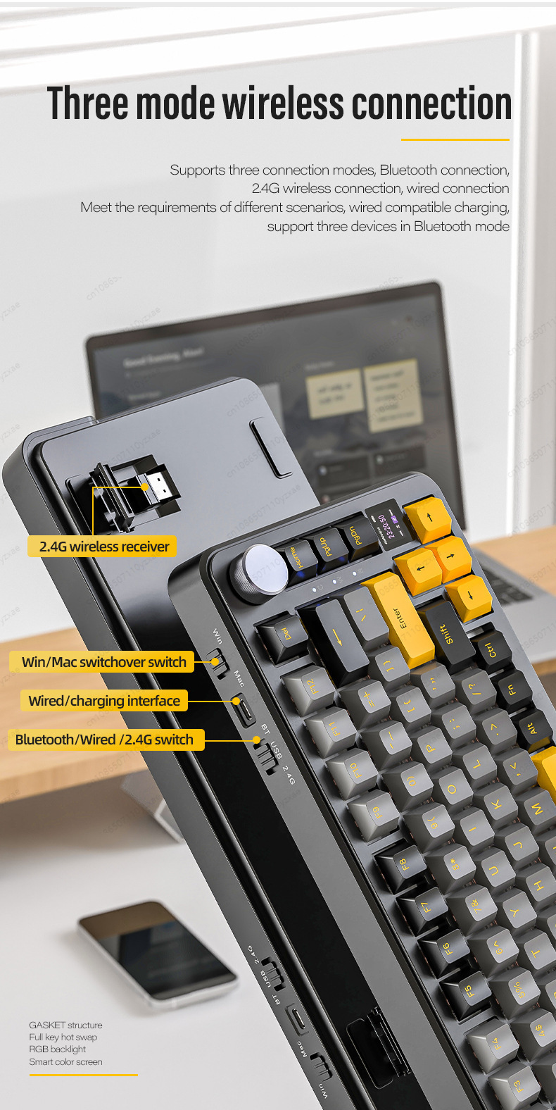 2024 Baru AL66 Keyboard Mekani - Gaming Keyboard No Rgb ulasan dan harga
