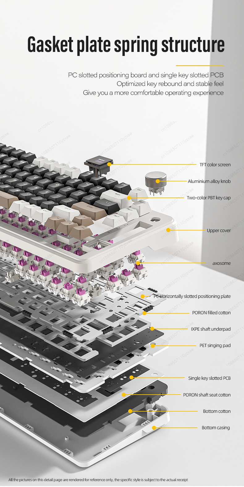 2024 Baru AL66 Keyboard Mekani - Gaming Keyboard No Rgb ulasan dan harga