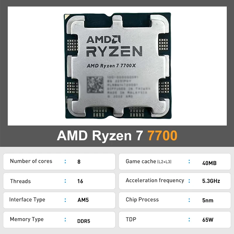 AMD Ryzen 7 7700 8-Core 16-Thr - Amd Cpu Ryzen 7 ulasan dan harga
